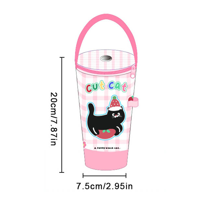 Bolsa de mano portátil para té de la leche, bolsa de preservación del calor, bolso ecológico, cubierta de taza aislada, accesorios para vasos
