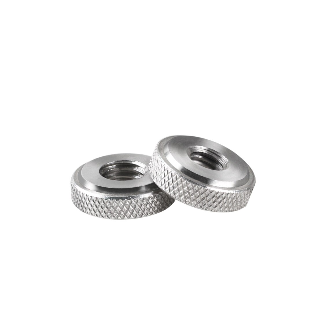 Tuerca moleteada redonda de acero inoxidable, rosca de tornillo de 1/4 3/8 M5, D20 D16, Tuercas apretadas a mano para cámaras DSLR, trípode para estudio fotográfico