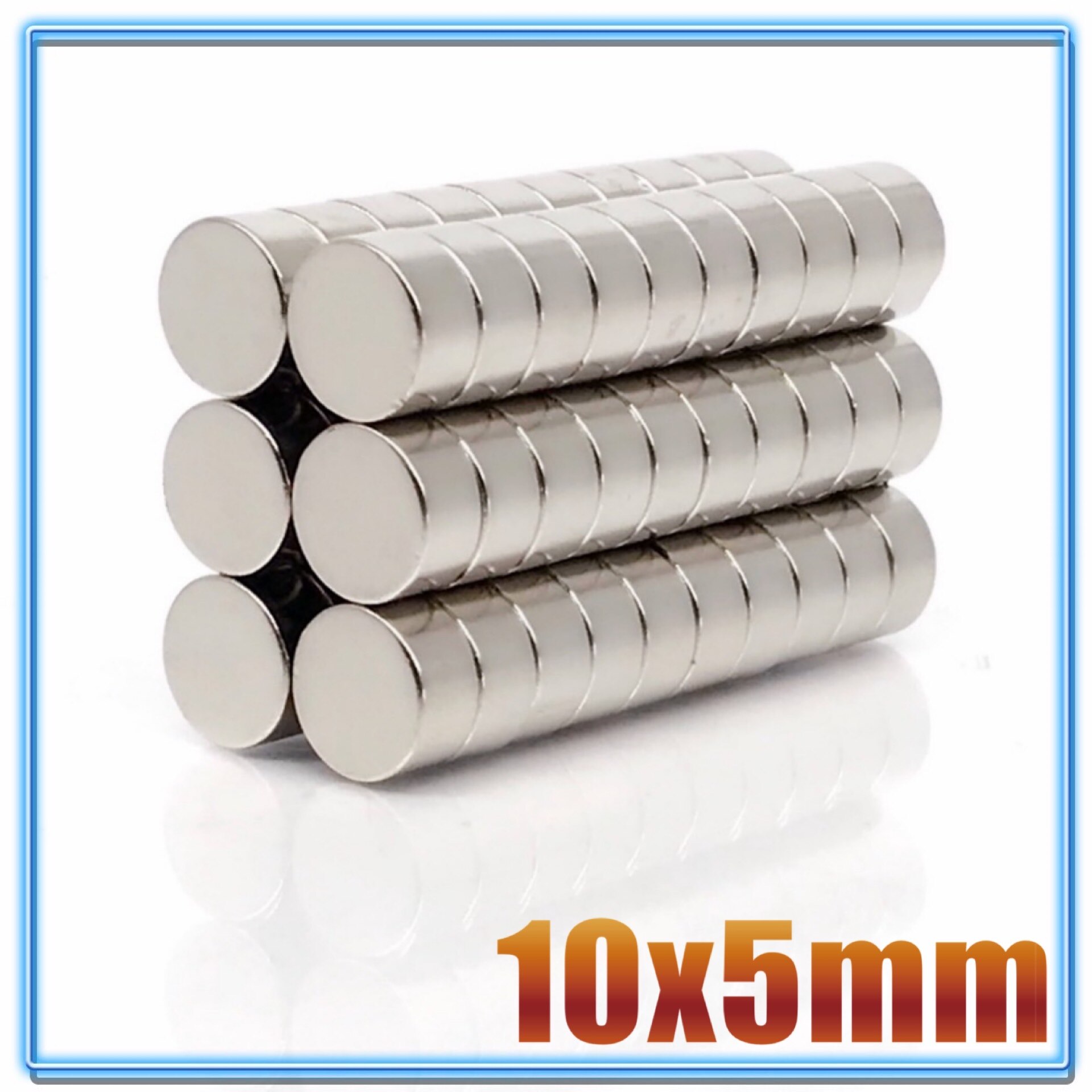 100 pièces aimant rond 10x1 10x2 10x3 10x4 10x5 10X8 10x10mm aimant néodyme Permanent NdFeB Super fort aimants puissants 10X1.5: 10x5(100Pcs)