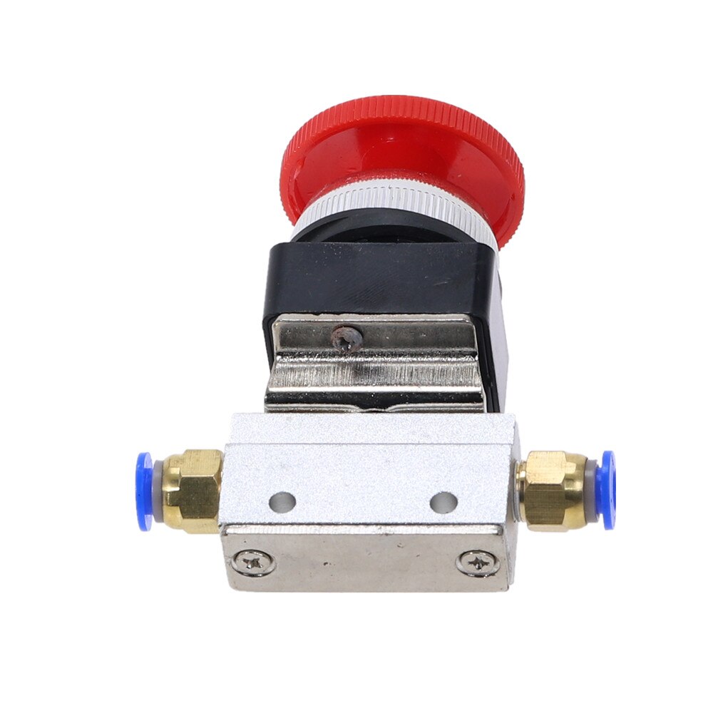 1PCS Red Mushroom Cap Emergency stop Button Self Lock 2 Position 3 Way Air Pneumatic Mechanical Valve MOV-3 1/8" Thread