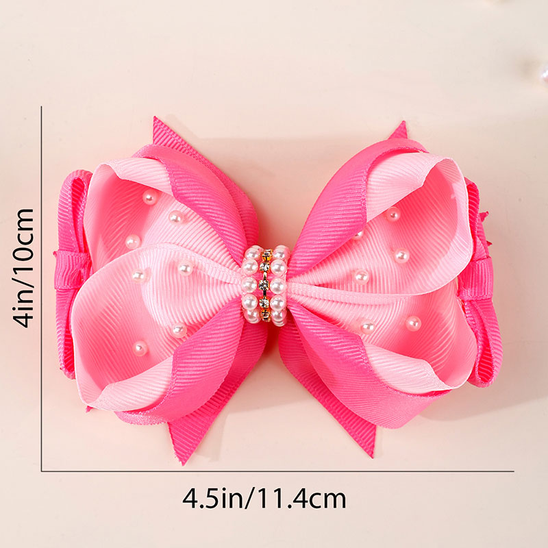 Pinzas para el pelo de perlas para niñas, horquillas con diamantes de imitación, cinta Rosa dulce, herramientas de peinado para el cabello para niños, diademas para niños