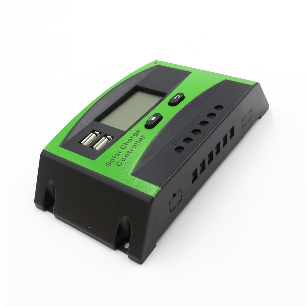 60a 50a 40a 30a 20a 10a 12v 24v pwm aurinkokennopaneeli akun lataussäädin säädin lcd-näyttö usb 5v matkapuhelimen laturi