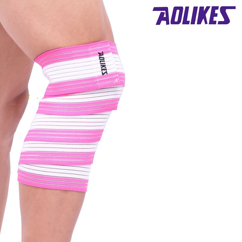 Aolikes 1 st bandagem elastisk knäskydd sporttejp kinesiologiskt elastiskt band joelheira vendas deporte a -1516: Rosa / Längd 120cm