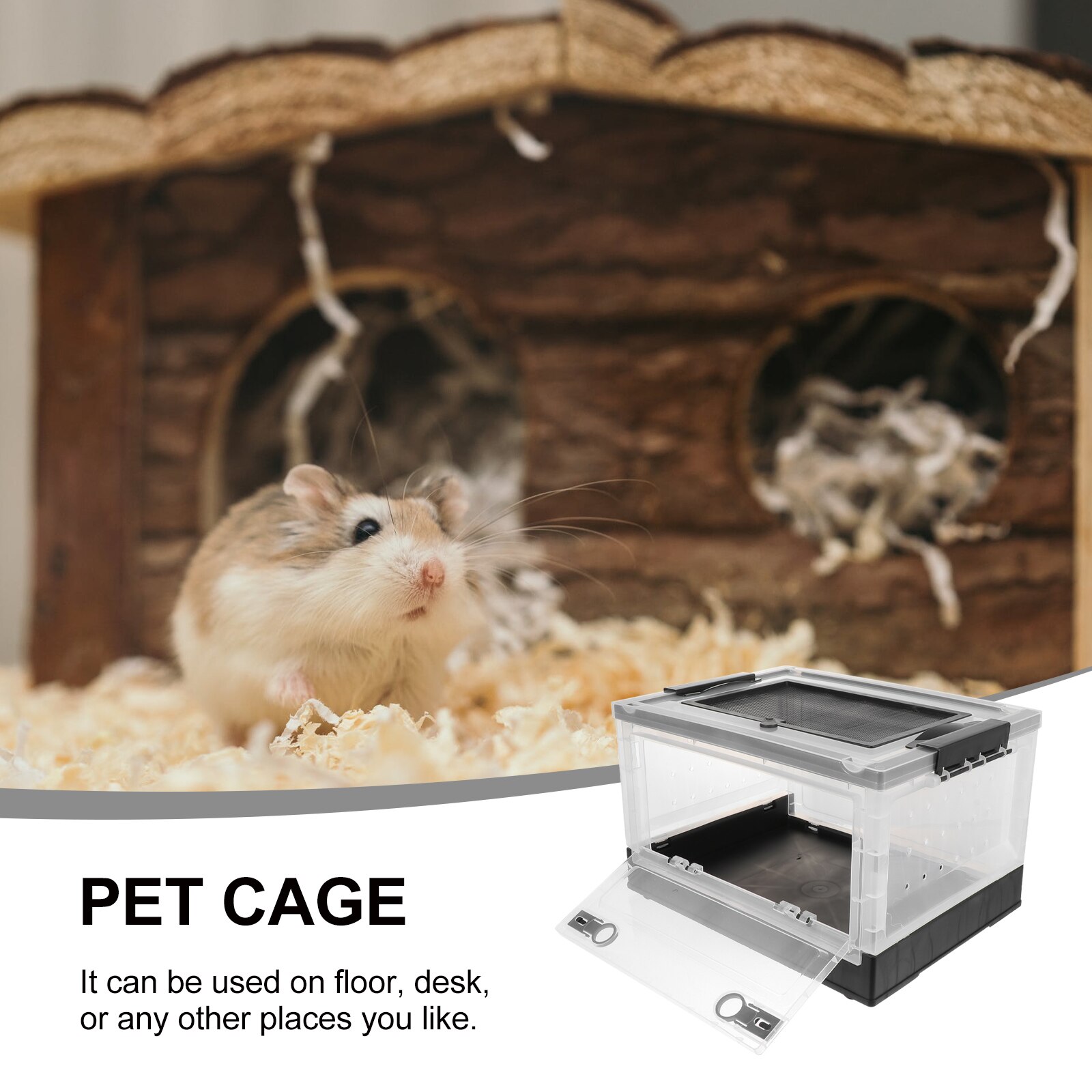 1 set of Hamster Plastic House Small Animal Cage Hedgehog Hamster Breeding Box