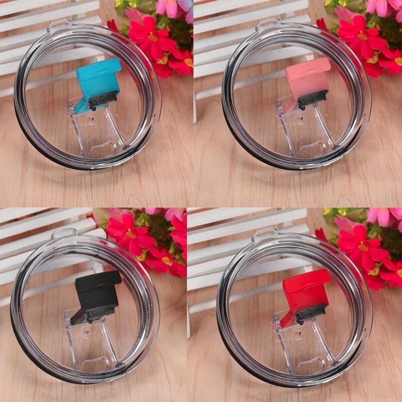 Water Bottle accessories Crystal Clear Tumbler Cup Splash Spill Proof Seals Lid With Slider Closure For 20/30oz bottle covers