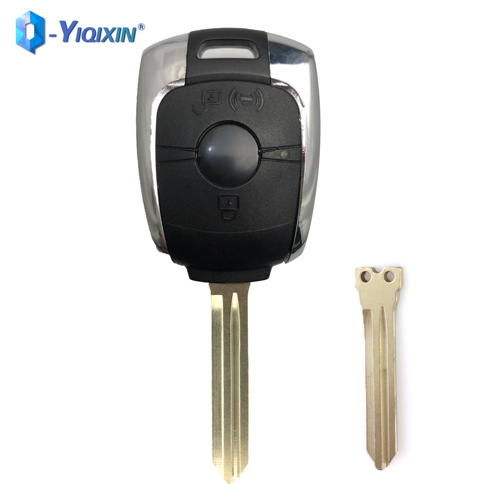 Autosleutel Shell Voor Ssangyong Korando Kyron Actyon Rexton Smart Control 2 Knoop Afstandsbediening Hoesje Vervanging Blanco Mes