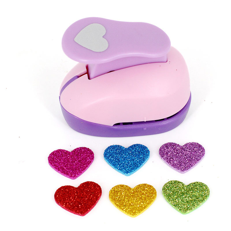 Paper Puncher Paper Cutter DIY Craft Hole Punch Kids Scrapbook Flowers Punch Scrapbooking Punches Embossing 2.5cm: Brown