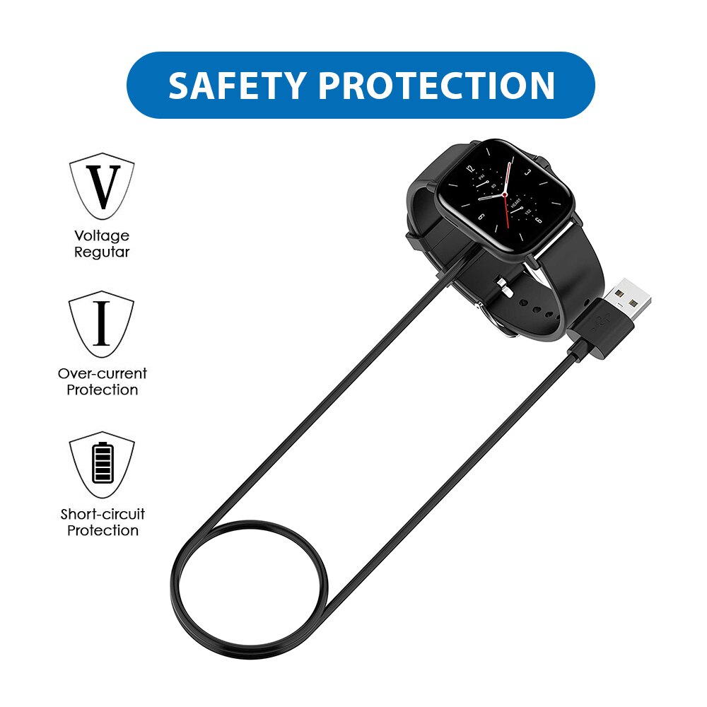 Cable de carga para Amazfit GTS 2 Mini t-rex Pro GTR 2 2e, soporte de cargador para Amazfit Bip U/POP/Zepp E, adaptador magnético fijo
