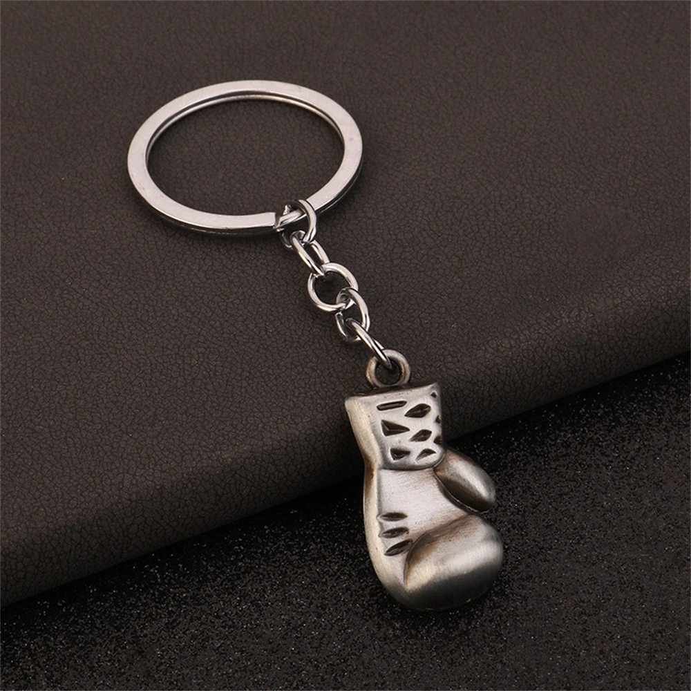 Metall Boxhandschuhe Schlüsselanhänger Sport 3D Fitness Boxen Schlüsselanhänger für Männer Rucksack Anhänger Auto Schmuckstück Kampf Verein Spiel: Gold