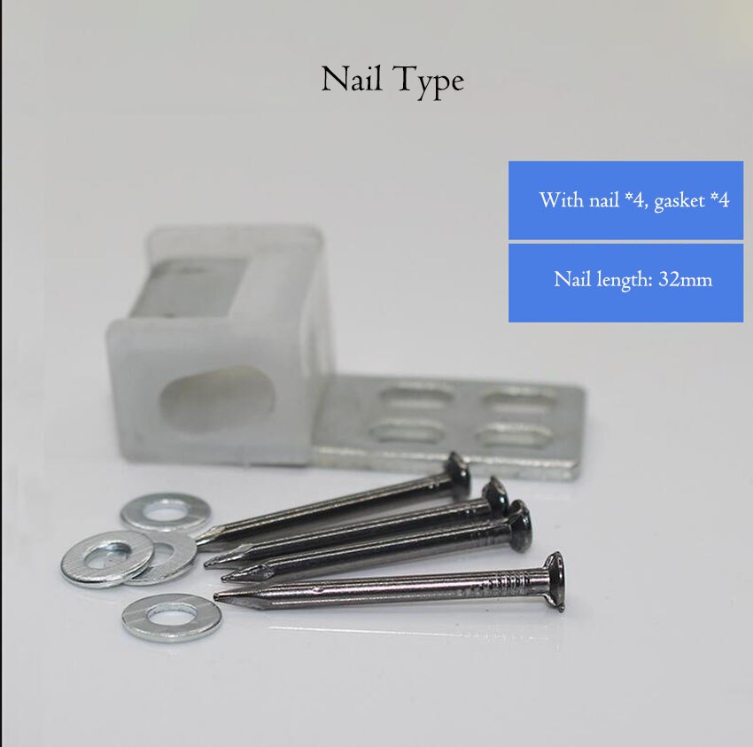 1Pc Sofa Spring Fixing Clip With Srews/Nails, Car Seat Spring Buckle Home Furniture Hasps Iron Spring Clips Hardware Accessories: Nail Type