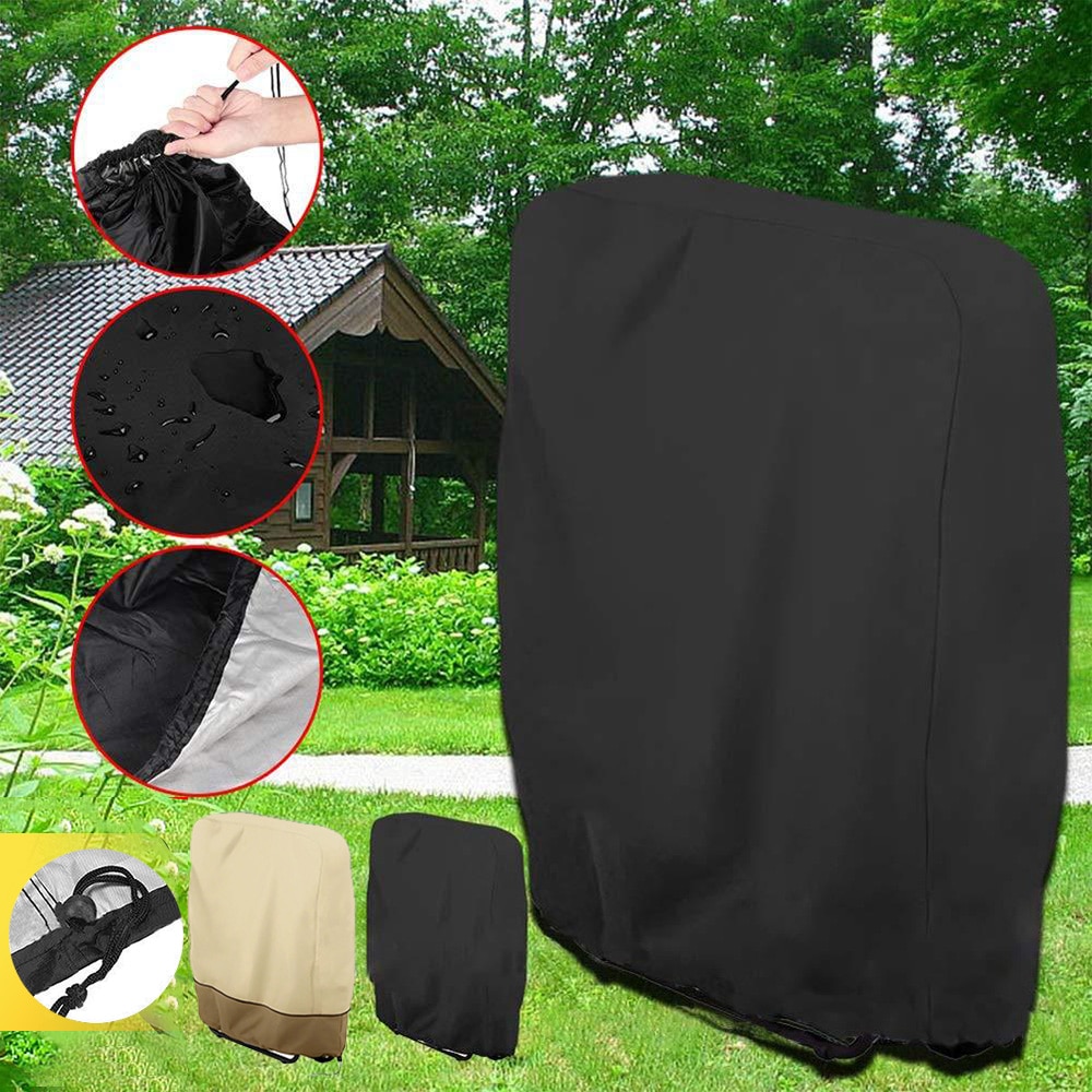 Draagbare, opvouwbare stoelhoes voor buiten met trekkoord, sneeuwbestendige en waterdichte hoes voor tuin en terras