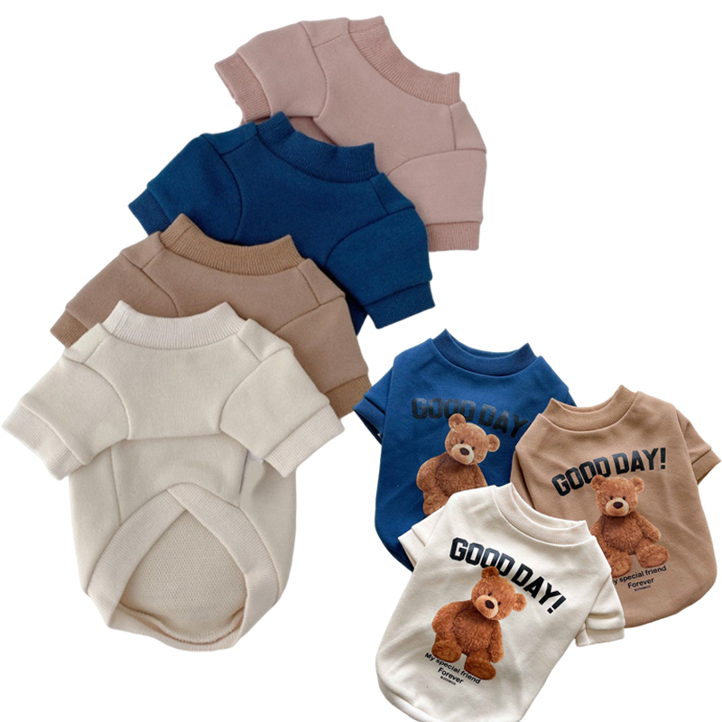 Hundekleidung für kleine und mittelgroße Hunde, niedliches Bärenmuster, Haustier-Katzenweste, Pudel, Yorkshire, Chihuahua, Schnauzer, Kleidung für kleine Hunde