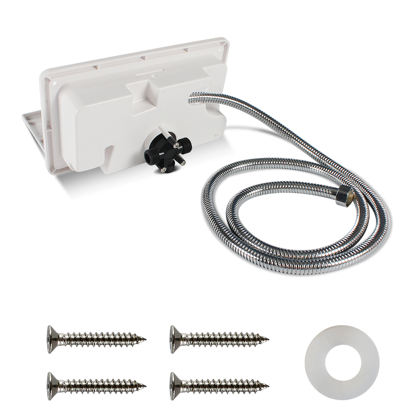 Kit de caja de ducha Exterior TYTXRV con cerradura-incluye grifo de ducha, manguera de ducha, varita de ducha barco marino Camper caravana autocaravana