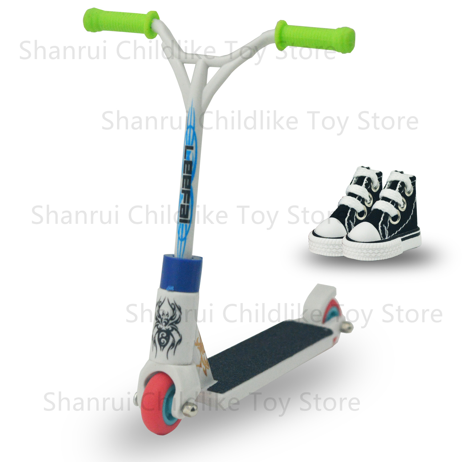 Patinete de dedo de dos ruedas, monopatín de dedo, zapatos de dedo, Mini tela, juguetes educativos para niños, bicicleta de dedo, juguete divertido: Gris