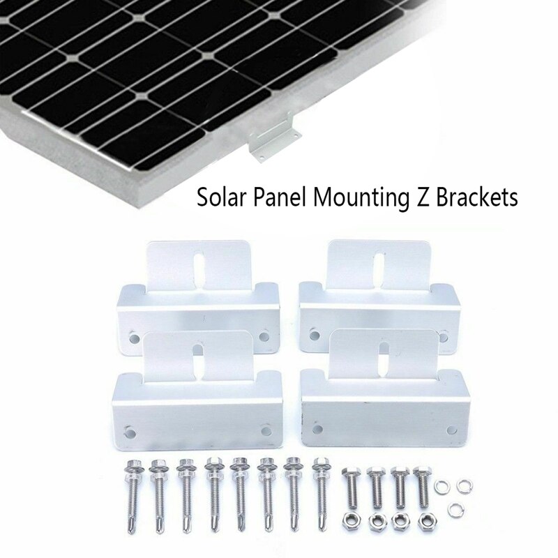 4 stuks zonnepaneel z-beugels voor montage van zonnepanelen op dak van camperboot