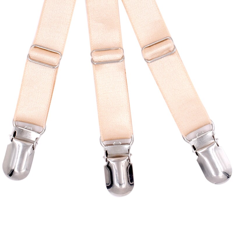 Shirt Stays Holder Gentleman Leg Suspenders Braces Skin color Elastic Uniform Business strap Shirt Garters 1pair MR1136