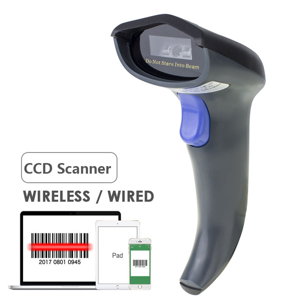 Leitor de código de barras sem fio MHT-W6 ghz do ccd do varredor 1d do código de barras do varredor do marco 2.4 sem fio e prendido para o pagamento da tela móvel