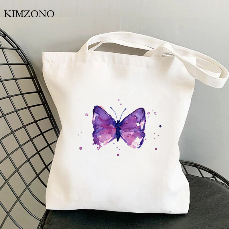 Butterfly shopping bag jute bag grocery reusable bolsas de tela eco bolsa bag cloth bolsas reutilizables jute foldable custom: 29918