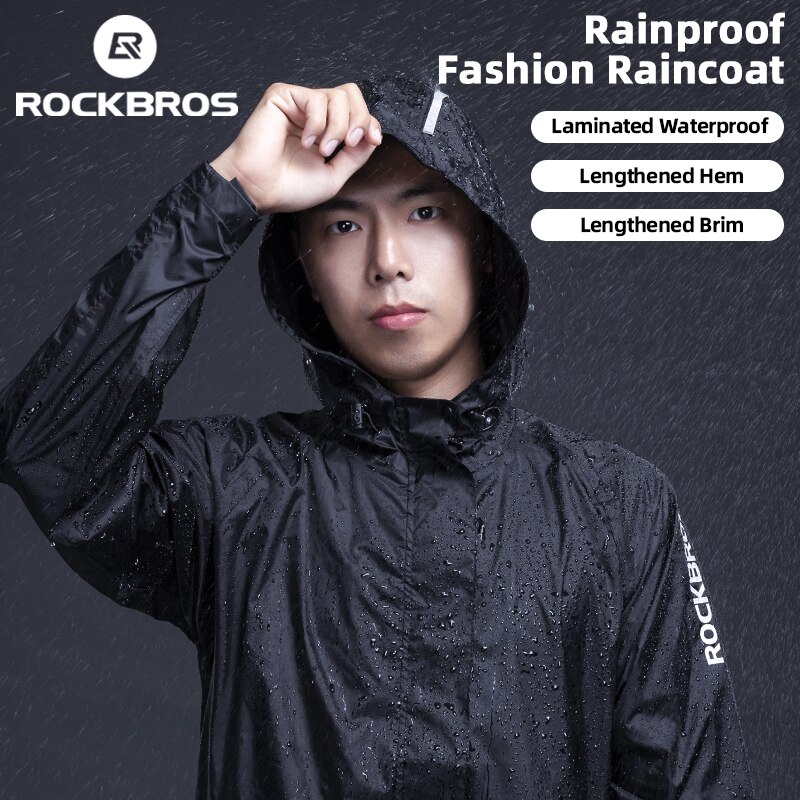 ROCKBROS Cycling Waterproof Men Jacket Breathable Reflective Hooded Raincoat European Size Waterproof Outdoor Sport Windbreaker