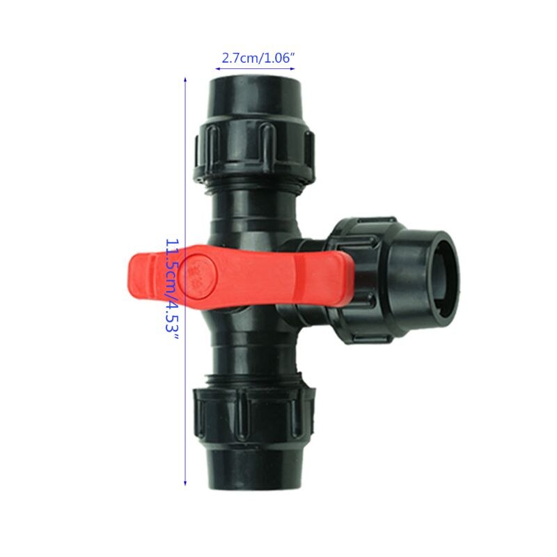 PE threeway quick connect valve plastic valve Tt... Grandado