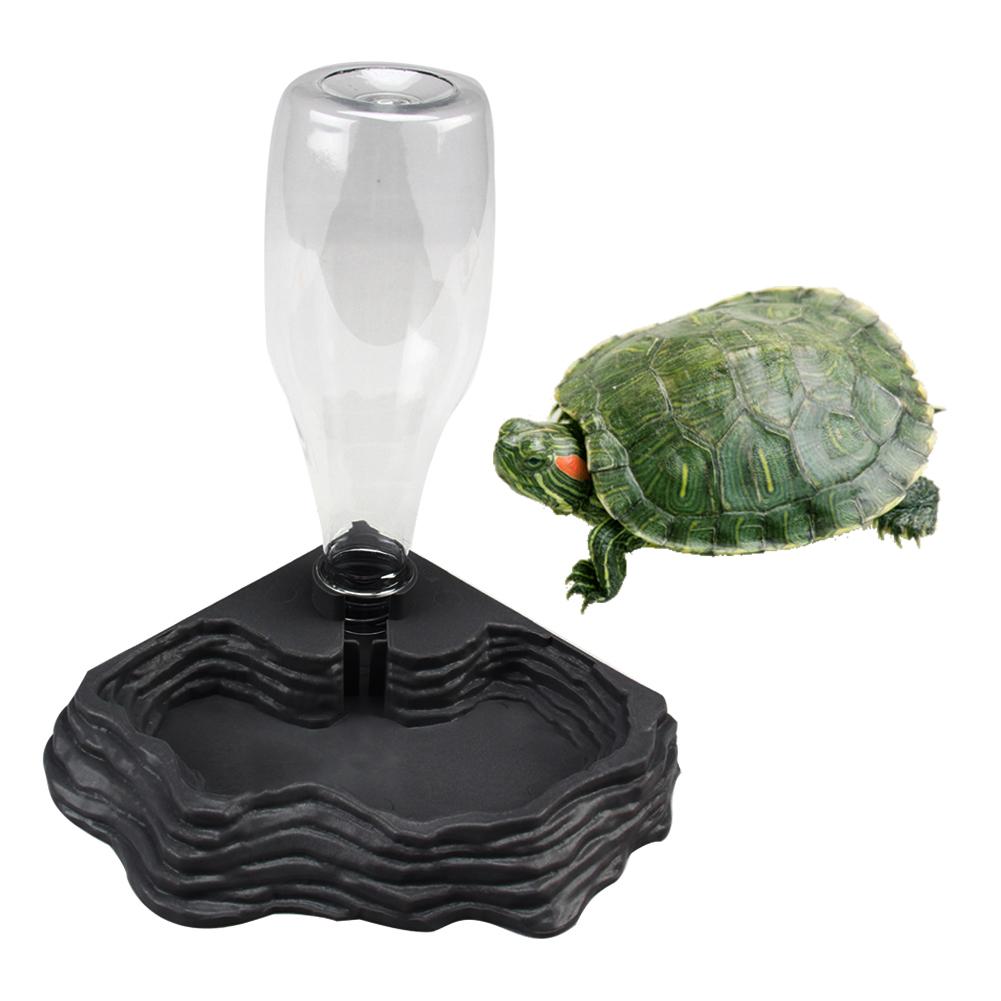 400ML Haustier Reptilien Schildkröten Zubringer Wasser Spender Trinken Brunnen Schüssel Schüssel Schildkröte Eidechse Becken Reptil Kasten Fütterung Liefert: Ursprünglich Titel