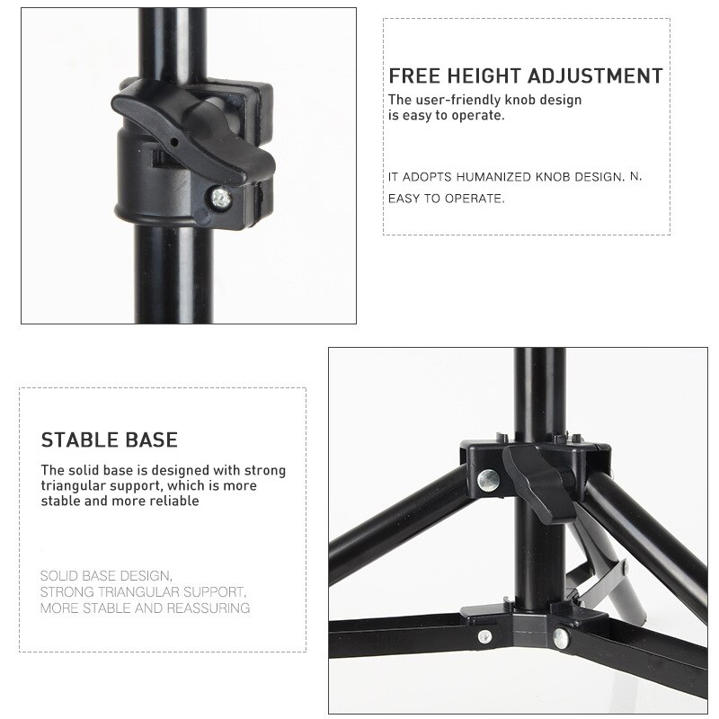Background Support Stand Photography Backdrop T-shaped Adjustable Background Frame Stand With Clamps For Photo Studio Video