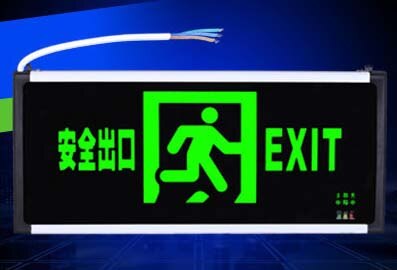 DENOLITE Maintained Wall Mounted Led Running Man Emergency Light Single Side Arrow Left/Right Led Exit Sign Lights: EXIT