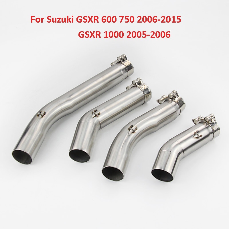 Motorfiets Uitlaat Mid Link Pijp Rvs Sluit Link Tube Voor Suzuki GSXR 1000 2005-2006 GSXR 600 750 2006