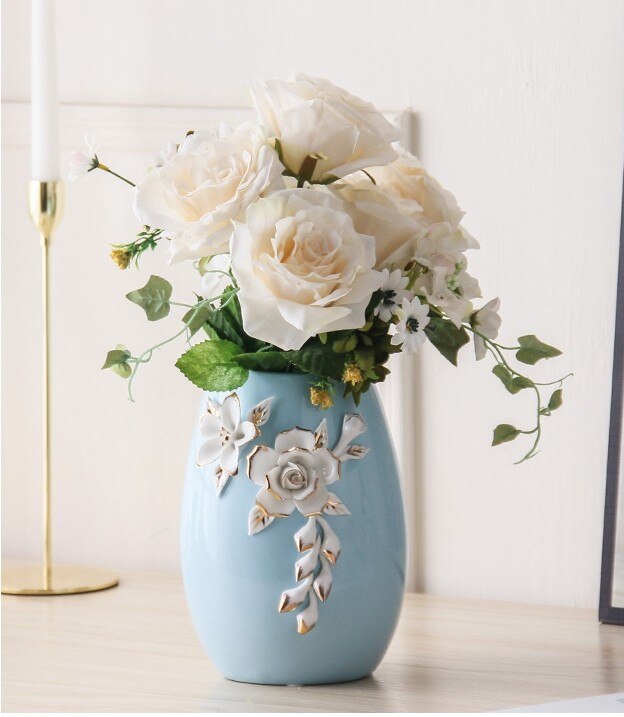 Medium and small Classic Ceramic Vase Chinese Arts And Crafts Decor Flower Vase Household Decoration