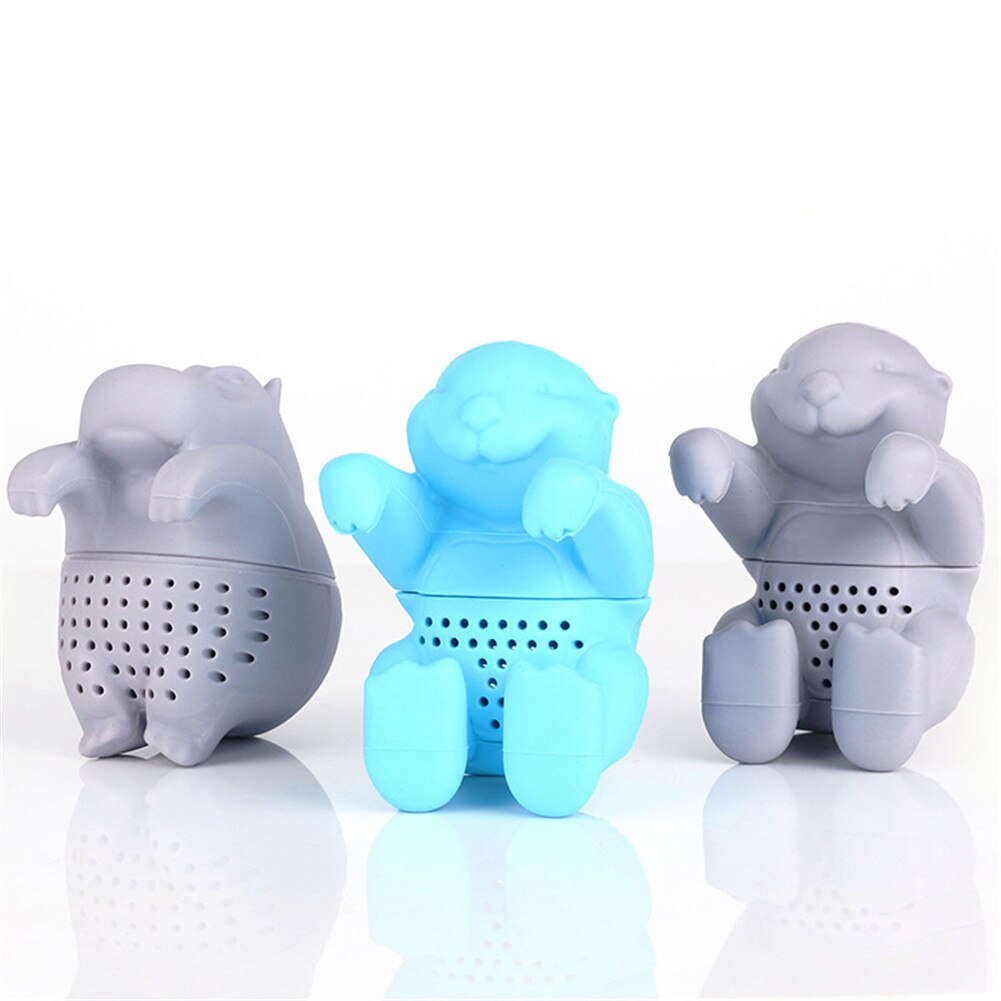 Otter Tea Infuser Silicone Leaf Strainer Herbal Spice Filter Diffuser