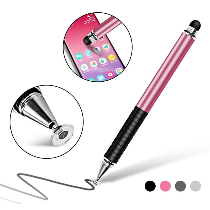 Stylet universel 2 en 1 pour téléphone tablette tactile stylo dessin écran capacitif Caneta crayon pour Smartphone Smart Android stylos