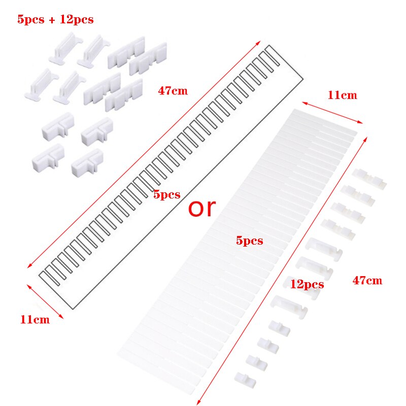 Drawer Dividers, Drawer Divider Organizers 5PCS DIY Plastic Grid Adjustable Plastic Divider Household Storage Makeup: A--11cm