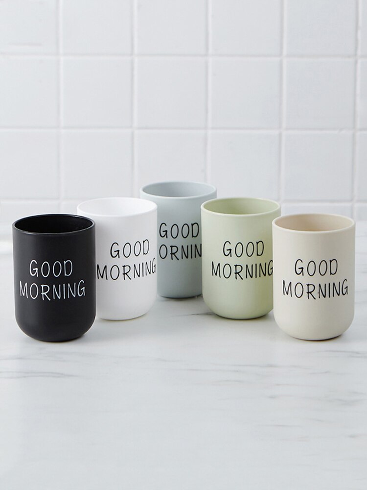 Enkel nordisk stil flat bunn kopp god morgen vask kopper vann kopper mer med tannbørste kopper vaske kopper student munn kopper