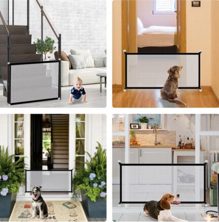Cat Dog Gate Ingenious Mesh Dog Fence For Indoor and Outdoor Safe Pet Dog gate Safety Enclosure Pet supplies