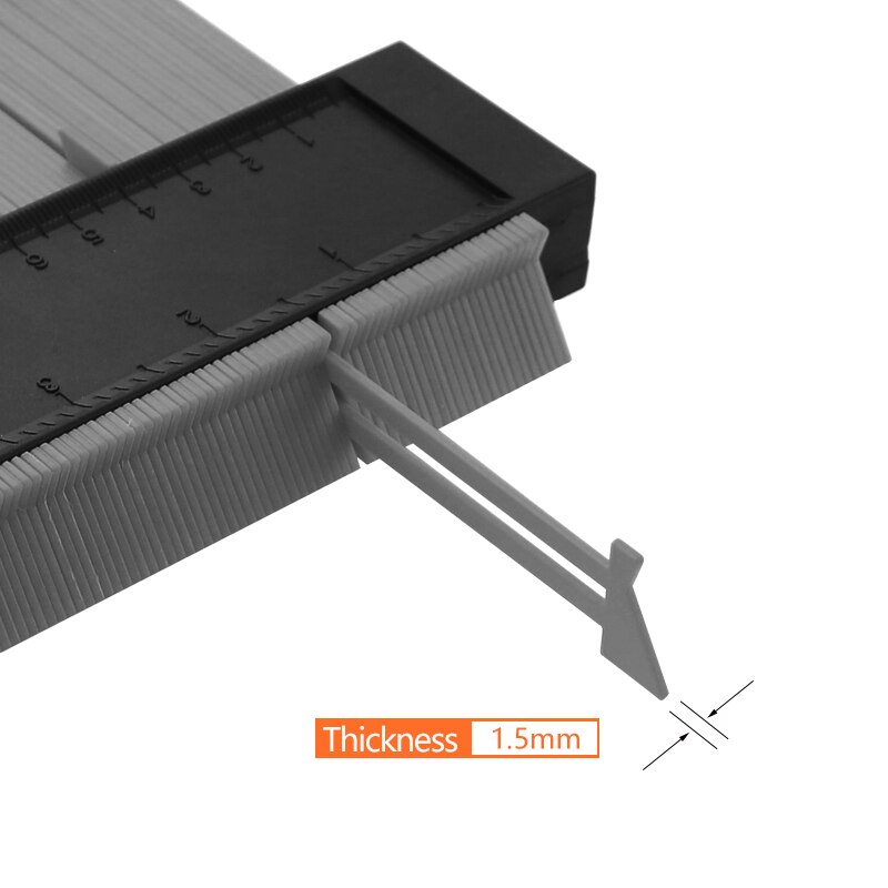 5/10 inch sjabloonprofielcontourmeter met abs-aluminium kern, metalen slotvormduplicator, 130mm verbrede profielmeetinstrumenten