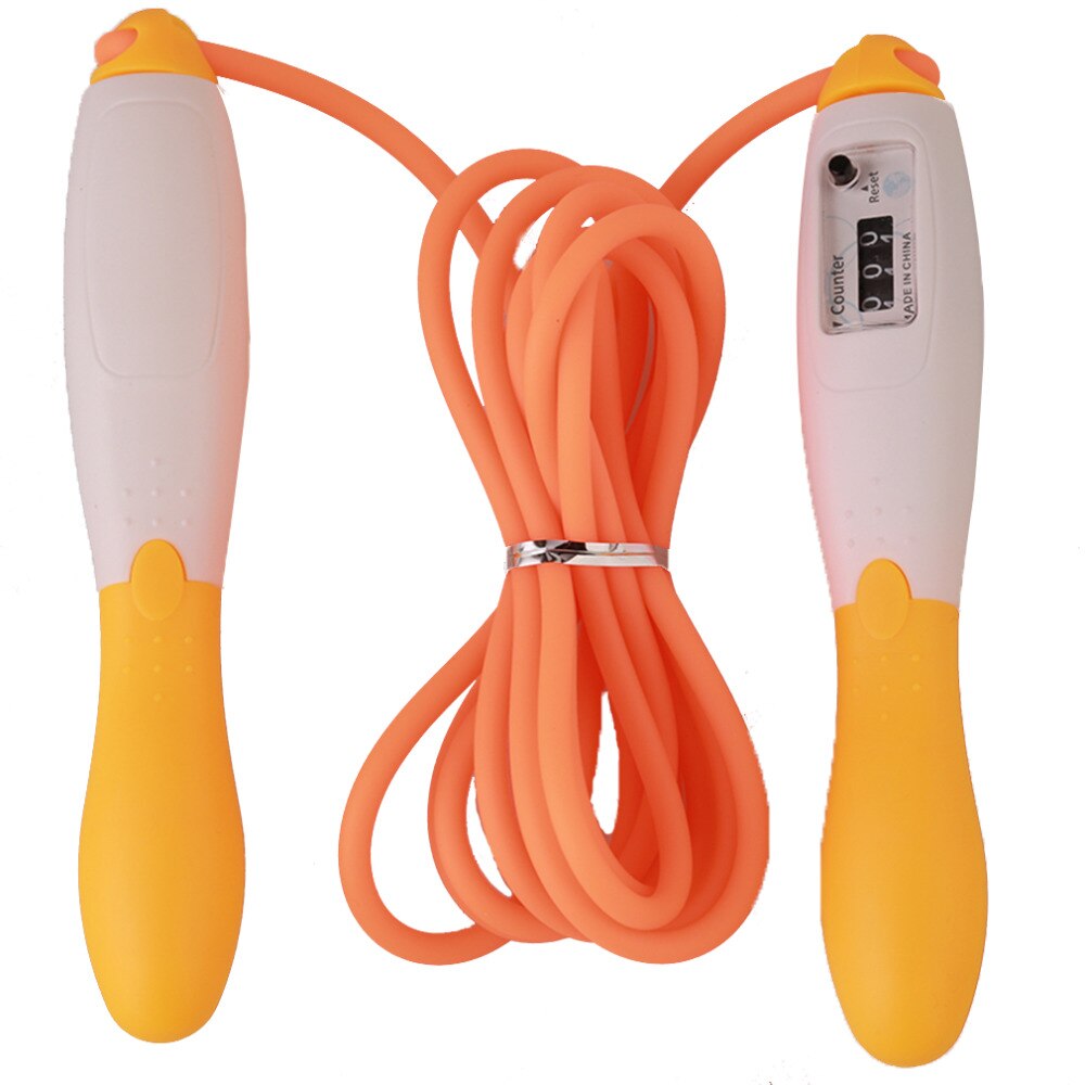 Adjustable Fast Speed Jump Ropes With Counter Sports Fitness Crossfit Counting Jump Skip Rope Skipping Wire Calories: Yellow