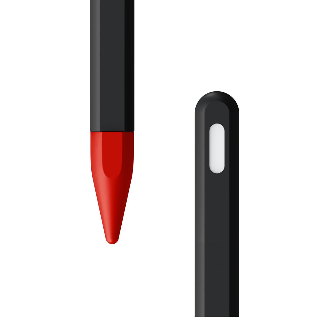 Elastyczne Silikonowe Etui Ochronne na Rysik - Pokrowiec Grip na Apple Pencil 2: Matowa Czerwień