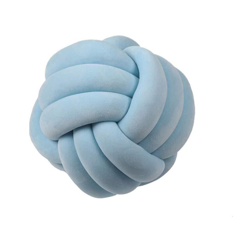 3 tresses nouées en peluche 20CM/27CM, oreiller en peluche, coussin de dos pour bébé, poupée de sommeil calme, décoration de chambre à coucher: Blue-20CM