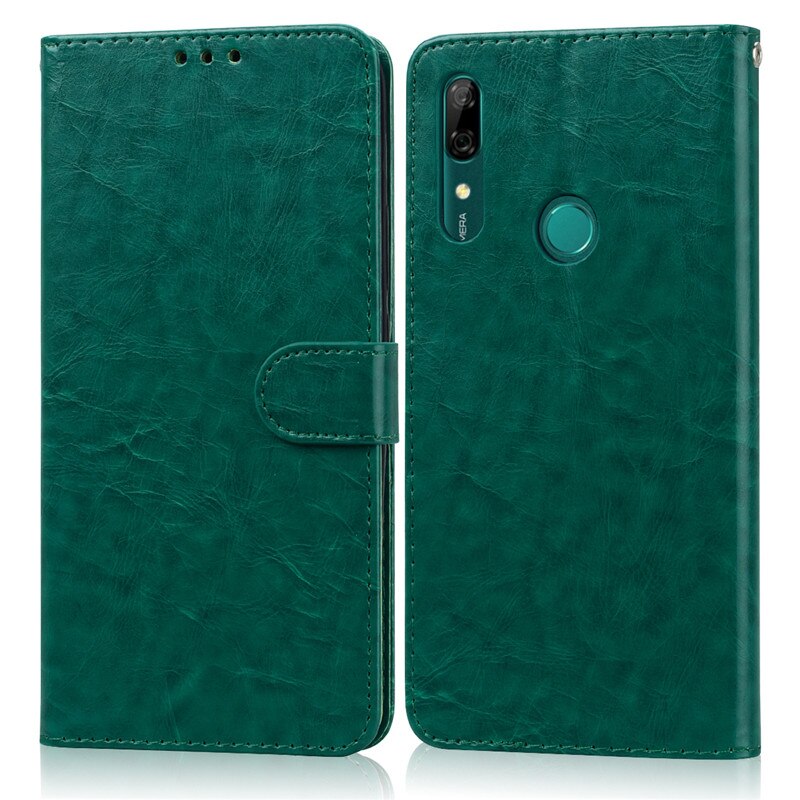 Coque portefeuille de luxe en cuir, étui à rabat STK-LX1 Silicone pour Huawei Honor 9X Premium Honor 9 X: Dark Green