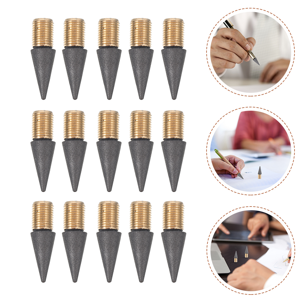 Puntas de lápiz sin tinta, 12 piezas y 15 piezas, Punta reemplazable, infinita: 15pcs
