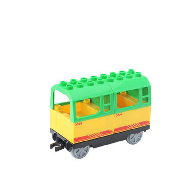 FAI DA TE Blocchi di Costruzione Duploe Pista del Treno Accessori Ferroviarie Punti Curvo Crossover Ponte Parti di Mattoni Giocattoli Per I Bambini Del Capretto Del Regalo: 1pcs block - 8