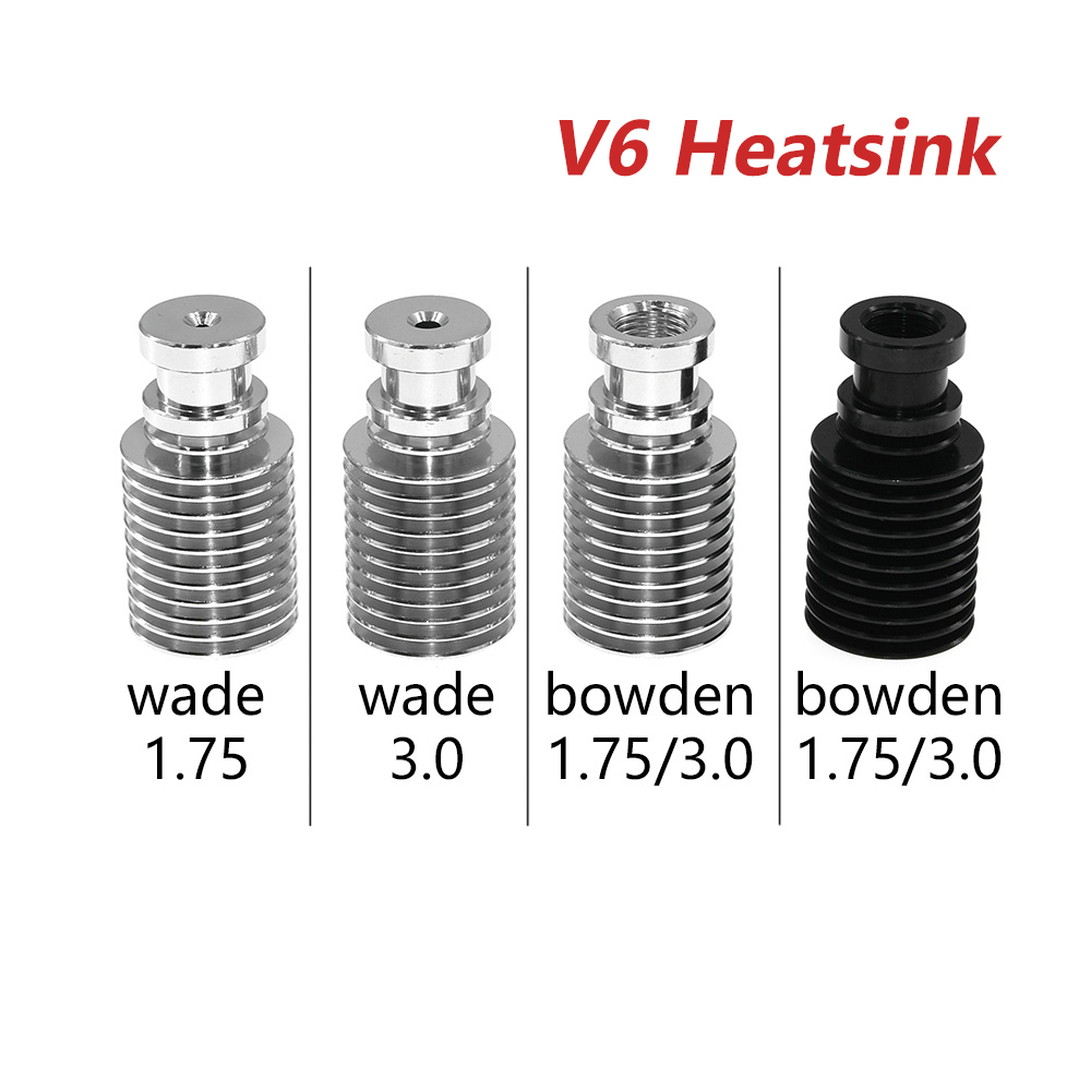 Newest V6 Heatsink V6 Extruder Heat Sink for 1.75mm PLA Filament 3D V6 J-head Wade Extruder 3D Printer Parts Short distance