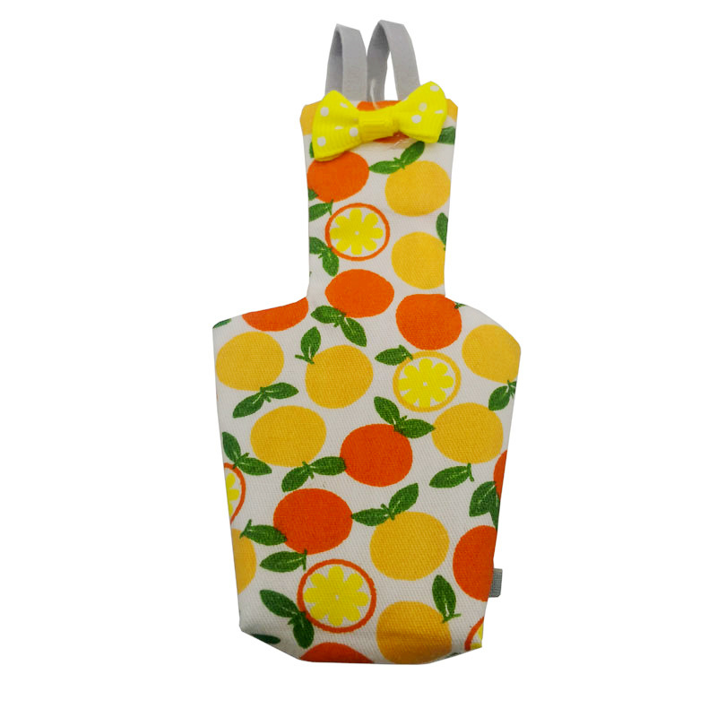 Pañales coloridos con pajarita para loros, ropa impermeable, Bonito traje de vuelo con Floral de palomas y frutas, mascota pequeña mediana: orange / S