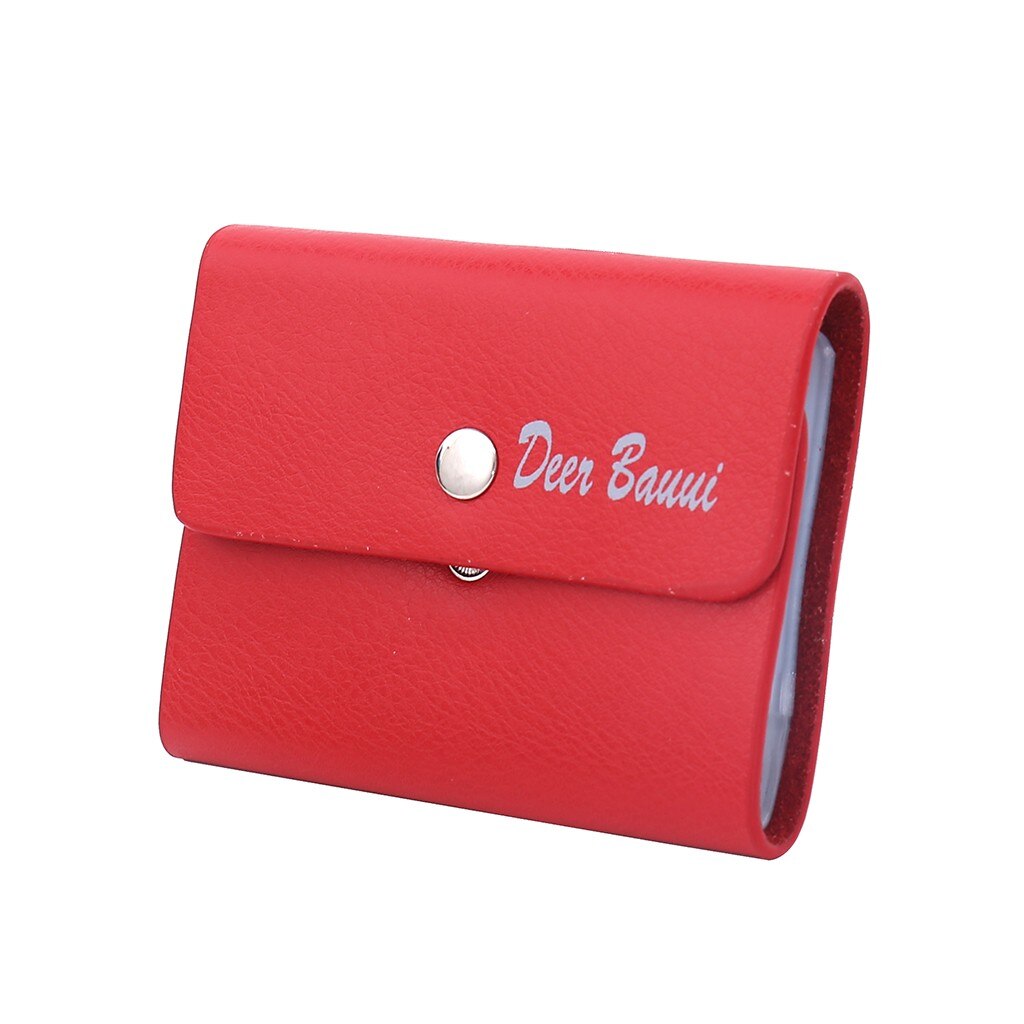 Cartera de pasaporte de para hombre y mujer, Cartera de piel sintética con tarjetero de cuero, tarjetero para tarjetas de visita, n. ° P30: Rojo