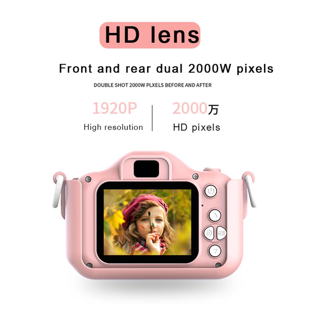 Q9 2.0 '' 20mp mini børnekamera søde børn fotokameraer genopladelige digitale video dual cam pædagogisk udendørs legetøj til børn