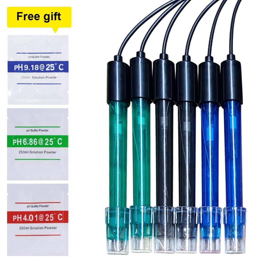 PH Meter Monitor Controller 0-14 pH Electrode Probe BNC Connector, Replacement Kit for Aquarium Hydroponics: random color ship