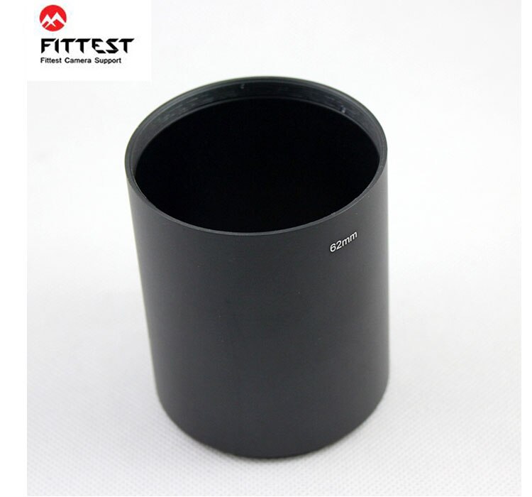 FITTEST 78mm Length 49mm 52mm 55mm 62mm 67mm 72mm 77mm 82mm Diameter Telephoto Metal Camera Lens Hood with Filter Thread Mount