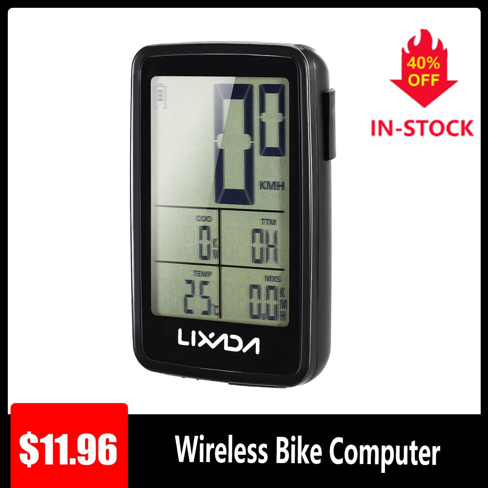Lixada Draadloze Bike Cycling Computer Usb Oplaadbare Fiets Snelheidsmeter Kilometerteller Temperatuur Stopwatch Thermometer Accessoire