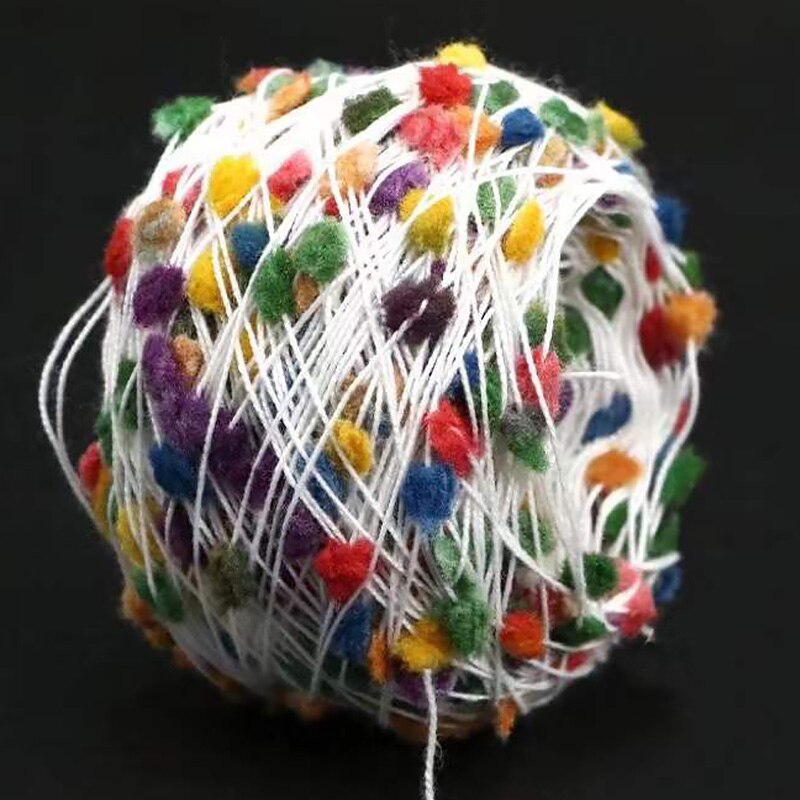 Fil de laine couleur bonbon arc-en-ciel, 50g/boule, ligne de fil de boule, tricoté à la main, poupée Crochet pull, matériau de fil de laine