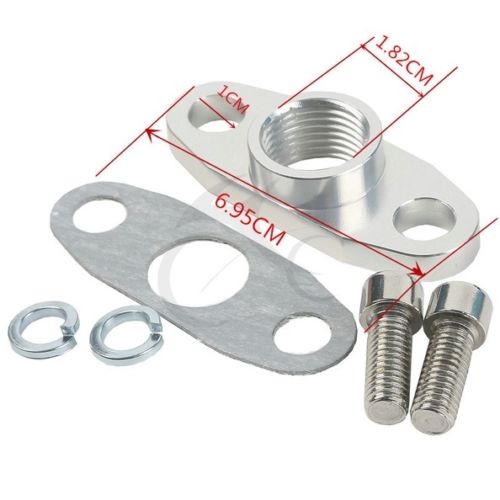 Billet Turbo Oil drain gasket bolts Flange TURBOCHARGER Kit 1/2 " NPT T3 T4